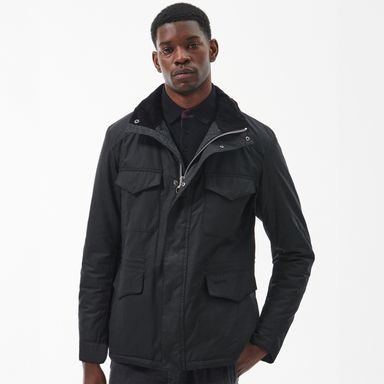 Barbour Emble Wax Jacket — Classic Black