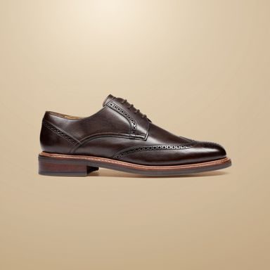 Charles Tyrwhitt Leather Oxford Shoes — Black