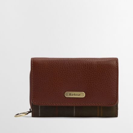 Barbour Rosa Leather French Purse — Brown