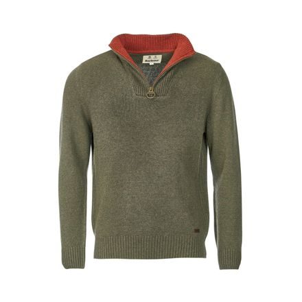 Barbour Nelson Essential Half Zip Sweatshirt — Seaweed