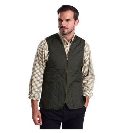 Prošiveni termo prsluk za voštane jakne Barbour - maslinasta (Ancient)