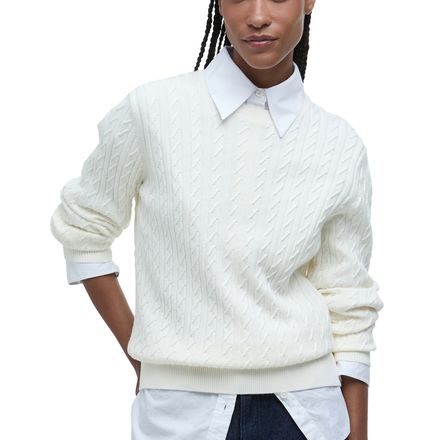 Barbour Hartland Crew Neck Jumper — Off-White