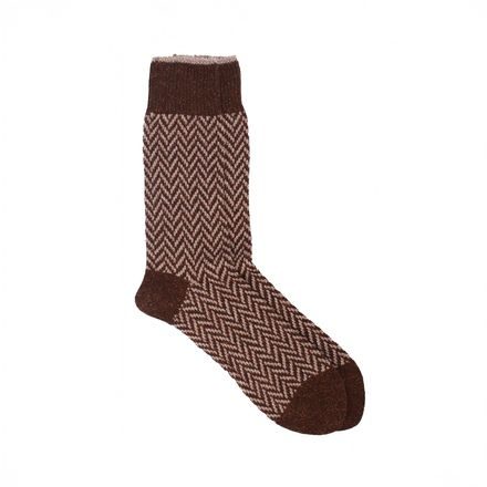 Pedemeia Pattern Socks — Brown