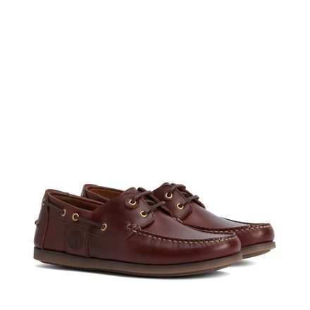 Barbour Wake Boat Shoes — Mahogany