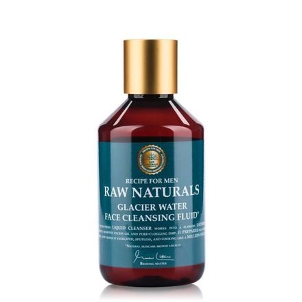 Nježni gel za čišćenje lica Recipe for Men Raw Naturals Glacier Water Face Cleansing Fluid (250 ml)
