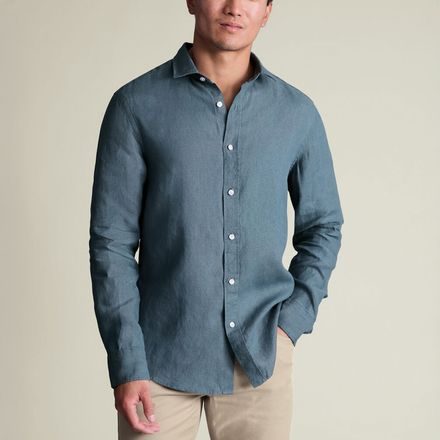 Charles Tyrwhitt Pure Linen Shirt — Airforce Blue