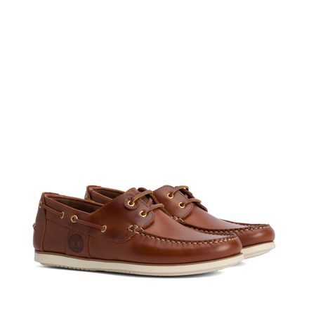 Barbour Wake Boat Shoes — Cognac