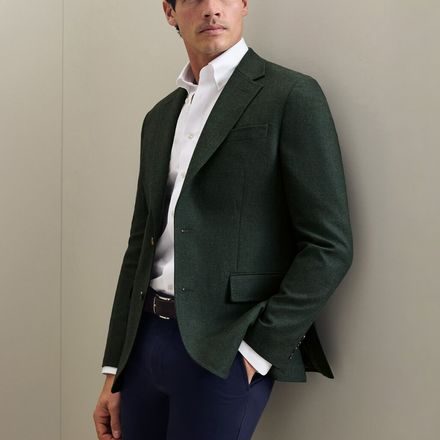 Charles Tyrwhitt Wool Textured Jacket — Forest Green