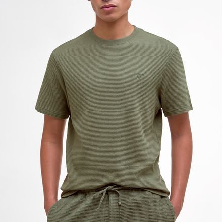Barbour Platford Tailored Waffle T-Shirt — Light Moss