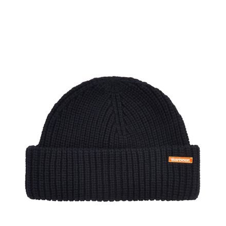 Barbour Mosely Fisherman Beanie — Classic Black