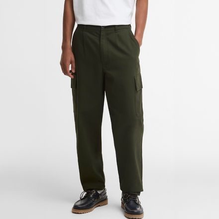 Barbour Washed Relaxed Fit Cargo Trousers — Sage