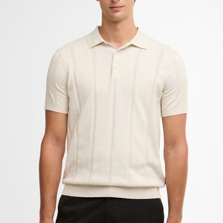 Barbour Wellburn Knitted Polo Shirt — Oatmeal