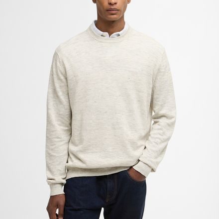 Barbour Flaxby Linen Blend Crew Neck — Neutral