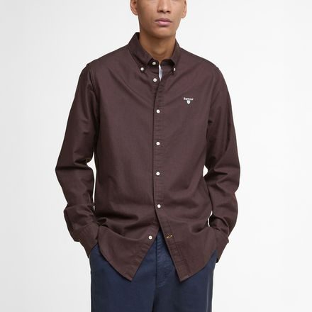 Barbour Oxford Tailored Long-Sleeved Shirt — Oak Brown