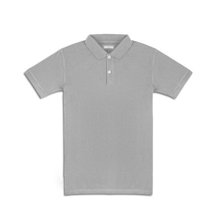 Polo majica sa sedefastom dugmadi John & Paul – svjetlosiva