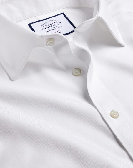 Charles Tyrwhitt Non-Iron Twill Shirt — White