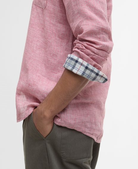 Barbour Linton Tailored Shirt — Red Spice