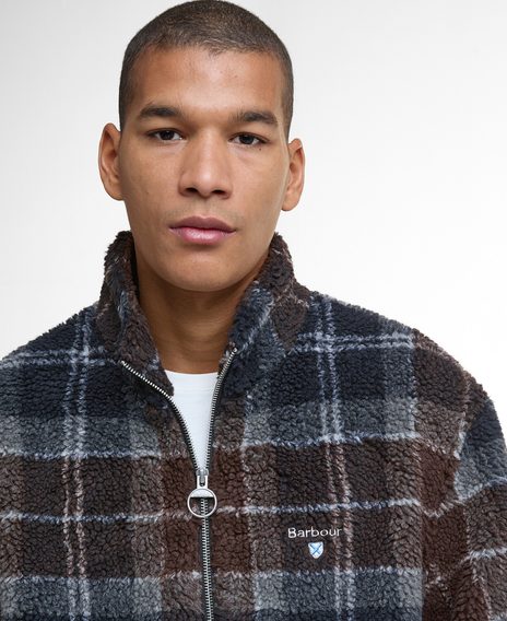 Barbour Tartan Sherpa Fleece — Midnight Oak Tartan
