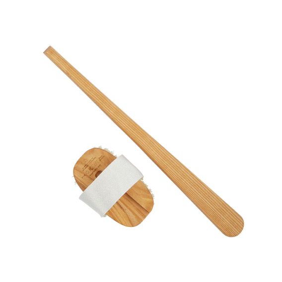 Kent FD3 — Luxury Ash Pure White Bristle Bath Brush