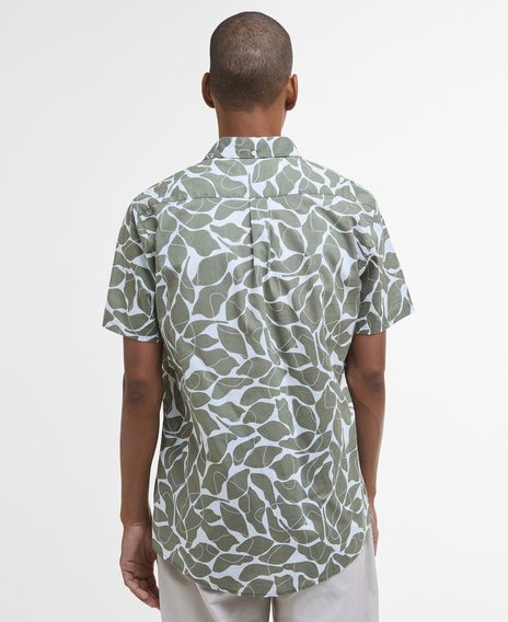 Barbour Spillroad Printed Short-Sleeved Shirt — Light Moss