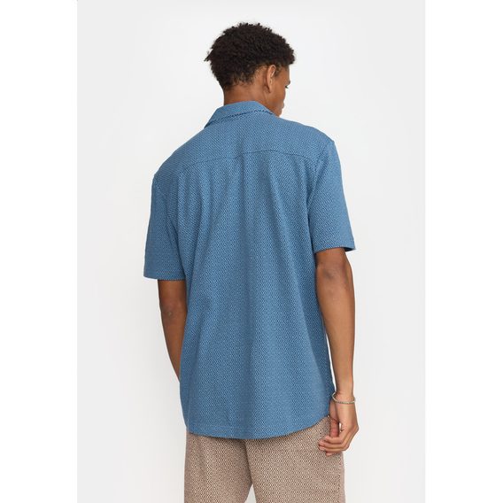 Revolution Jacquard Short-Sleeved Shirt — Blue