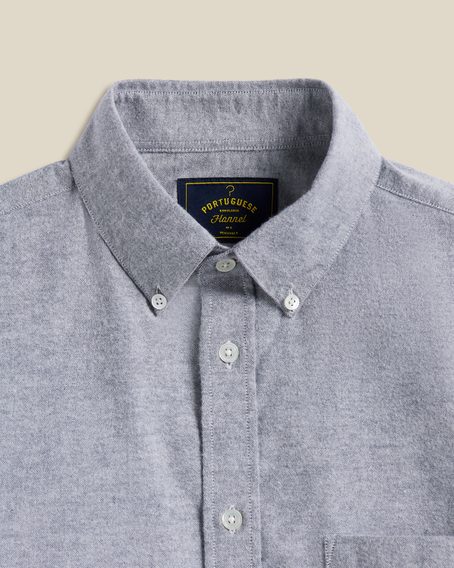 Portuguese Flannel Brushed Oxford — Navy