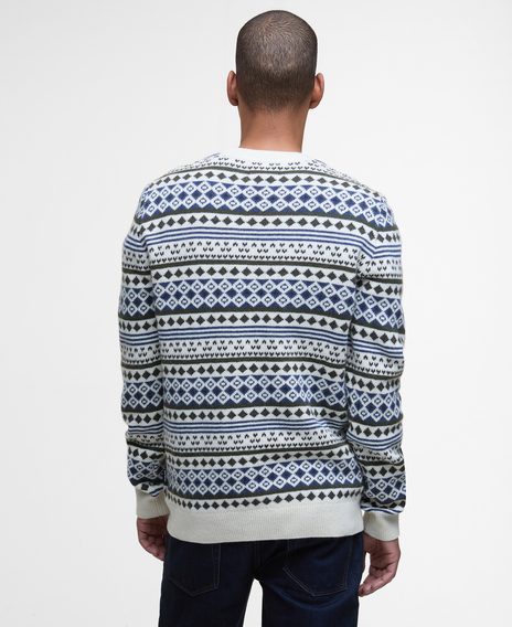 Barbour Easdale Fair Isle Sweater — White