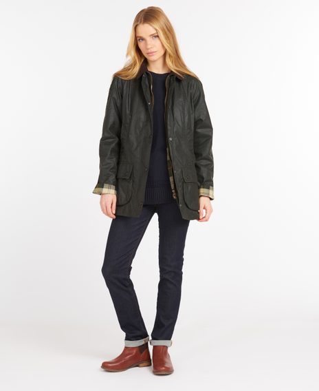 Barbour Beadnell Wax Jacket — Sage