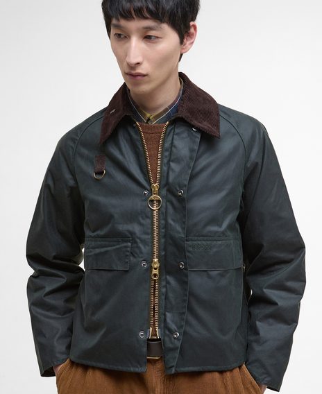 Barbour Spey Waxed Jacket — Sage