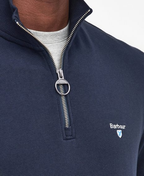Barbour Beckhill Half Zip Sweatshirt — Navy