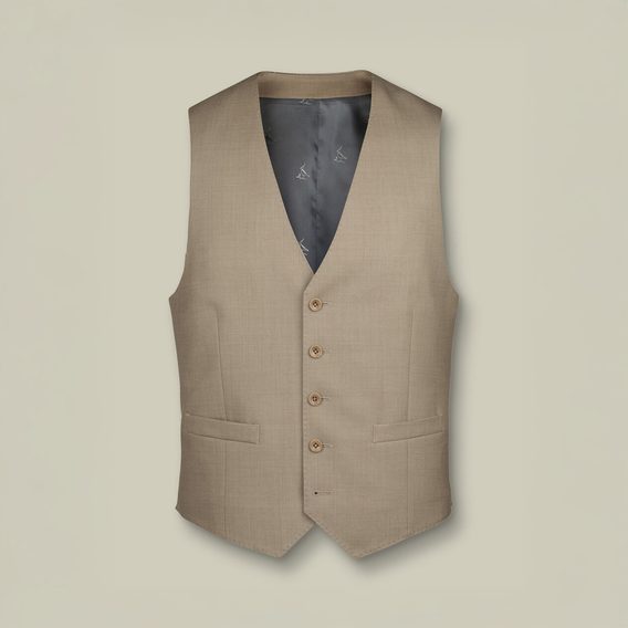 Charles Tyrwhitt Ultimate Performance Sharkskin Waistcoat — Taupe