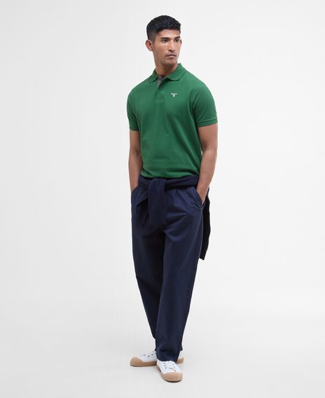 Barbour Tartan Pique Polo Shirt — Racing Green