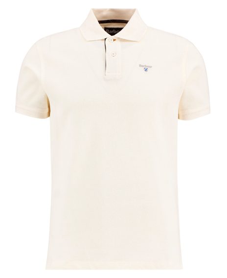 Barbour Tartan Pique Polo Shirt — Whisper White