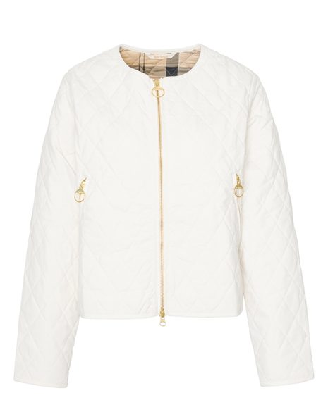 Barbour Caroline Quilted Jacket — Antique White