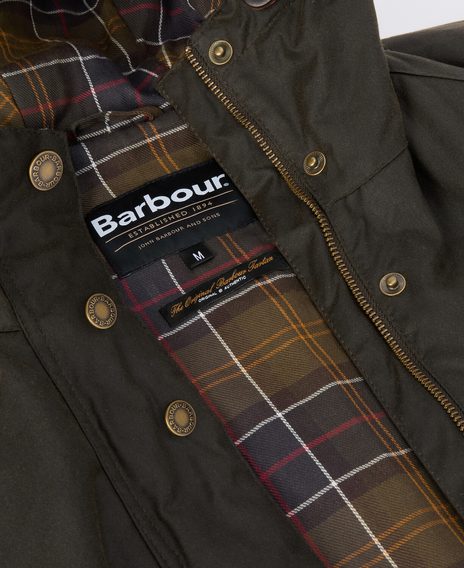 Barbour Bedale Waxed Parka — Olive
