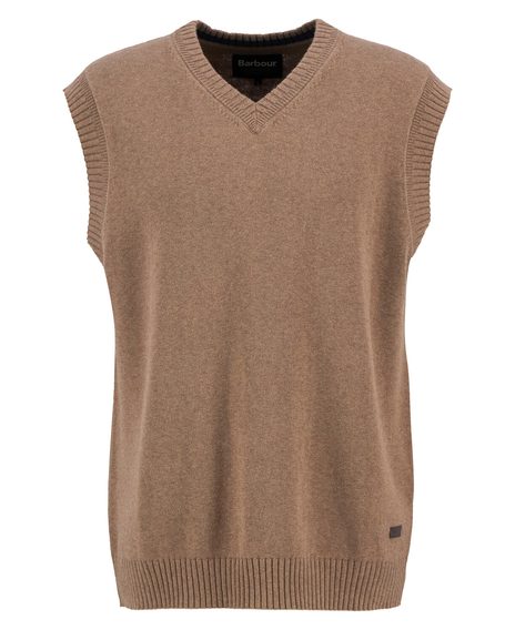 Barbour Kelson Knitted Vest — Stone