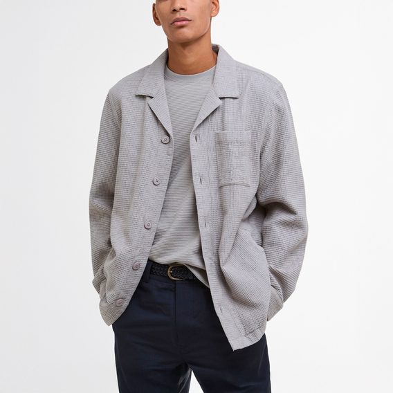 Barbour Sandwood Waffle Overshirt — Concrete