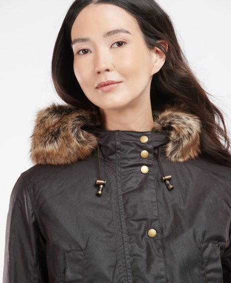 Barbour Kelsall Waxed Cotton Parka Jacket — Rustic
