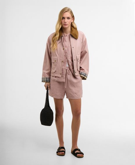 Barbour Cropped Beadnell Casual Jacket — Gardenia