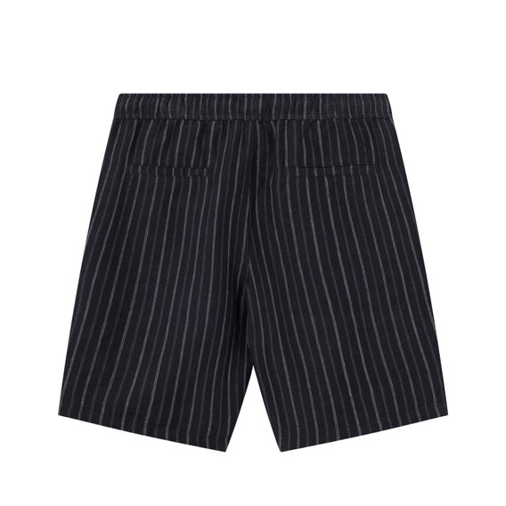 Lanene kratke hlače Knowledge Cotton Apparel — Stripe Navy