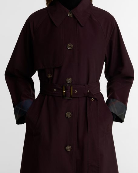 Barbour Antonella Showerproof Trench Coat — Fig