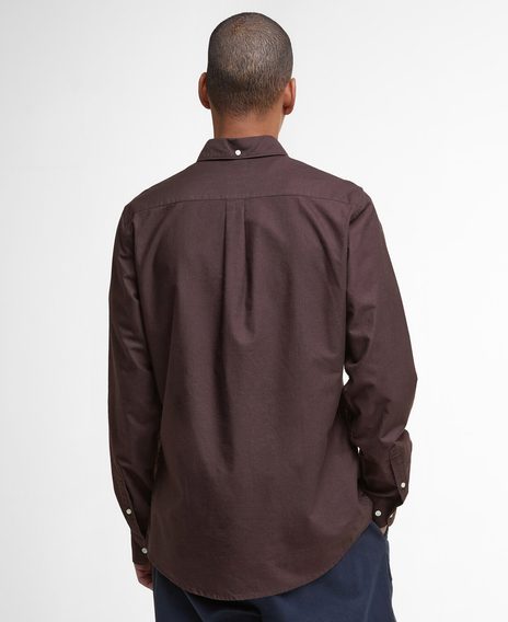Barbour Oxford Tailored Long-Sleeved Shirt — Oak Brown