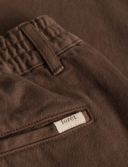 forét Clay Pants — Deep Brown Twill