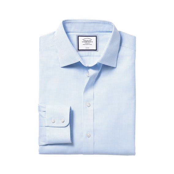 Charles Tyrwhitt Non-Iron Twill Mini Grid Shirt