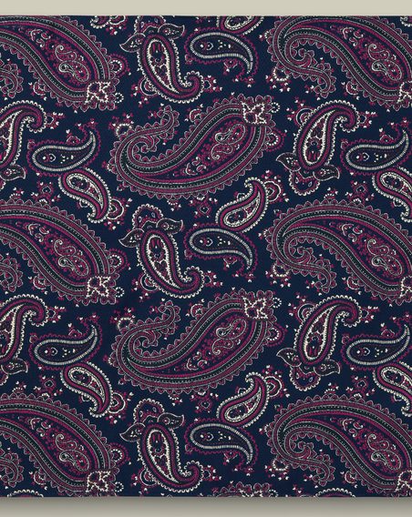 Charles Tyrwhitt Silk Paisley Pocket Square — Ink Blue