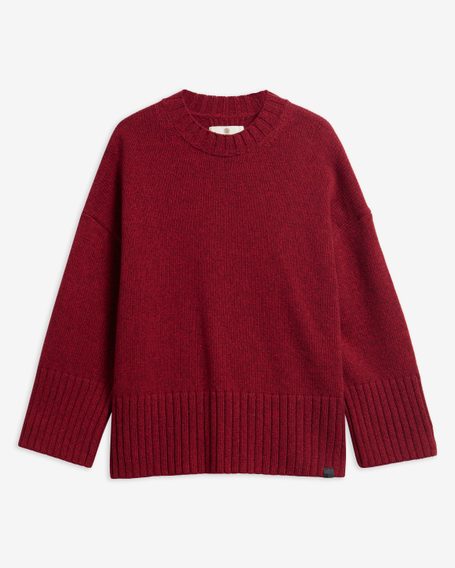 Barbour Gaia Knitted Jumper — Cranberry Red