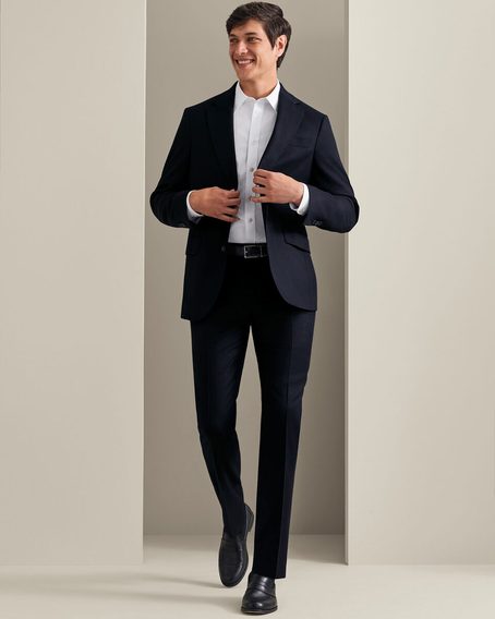 Charles Tyrwhitt Italian Flannel Suit Pants — Navy