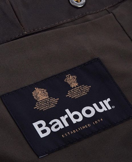 Barbour Waxed Cotton Plain Hood — Olive