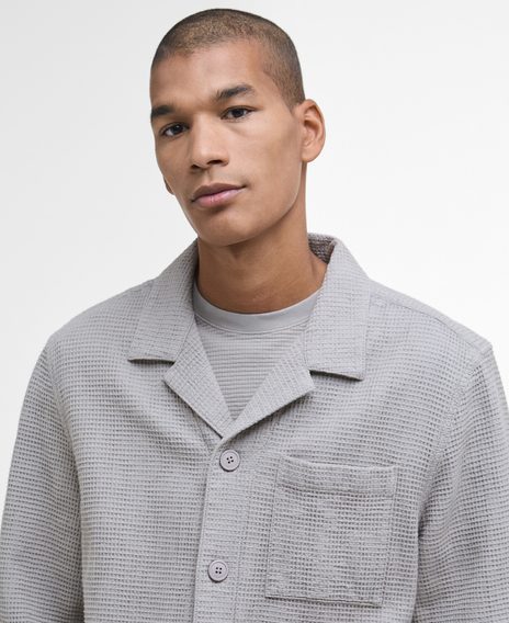 Barbour Sandwood Waffle Overshirt — Concrete
