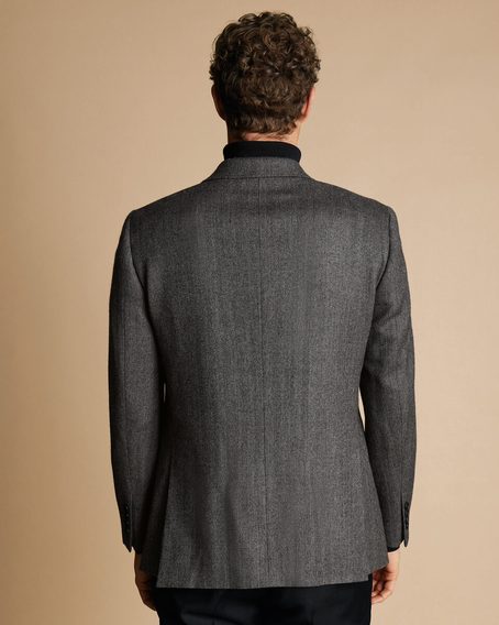 Charles Tyrwhitt Herringbone Wool Texture Jacket